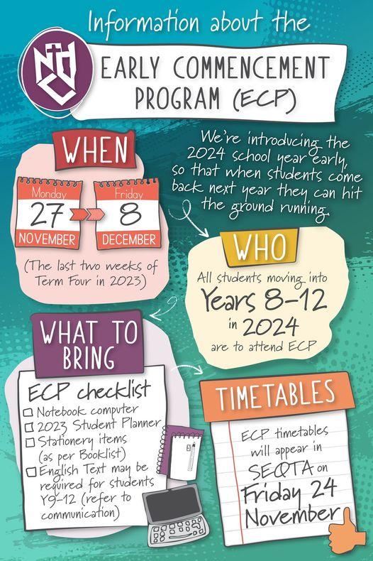 Early Commencement Progam Poster