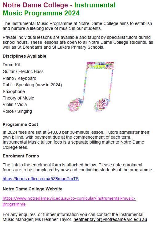 Instrumental Music 2024